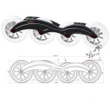 Szyny EO Skates H2 3x110mm 1x100mm, włókno węglowe