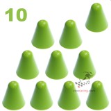 Pachołki do slalomu, zielone - slalom cones 10 sztuk