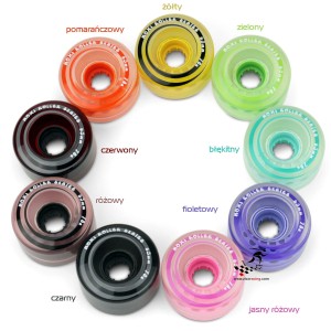 Kółka do wrotek Moxi Juicy / Gummy 65mm x 43mm / 78a - 8 sztuk, różne kolory