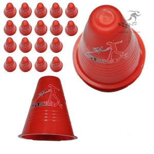 Pachołki - kubki do slalomu Seba - treningowe, czerwone - slalom cones Dual Density 20 sztuk