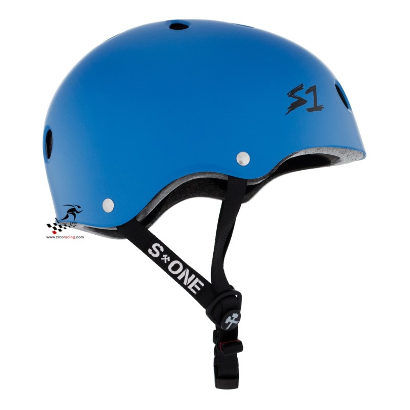 Kask S1 Lifer Cyan Matte - widok z boku