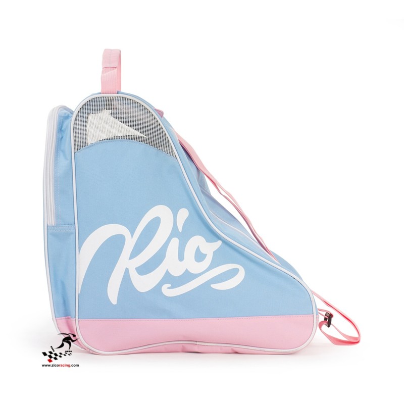 Torba na wrotki rolki Rio Roller Script Blue Pink bok