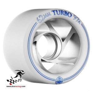 Kółka do wrotek Rollerbones Turbo Alloy 62mm - 97a białe, 8 sztuk