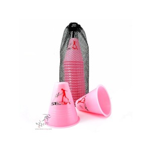 Pachołki - kubki do slalomu Seba - treningowe, różowe - slalom cones Dual Density 20 sztuk