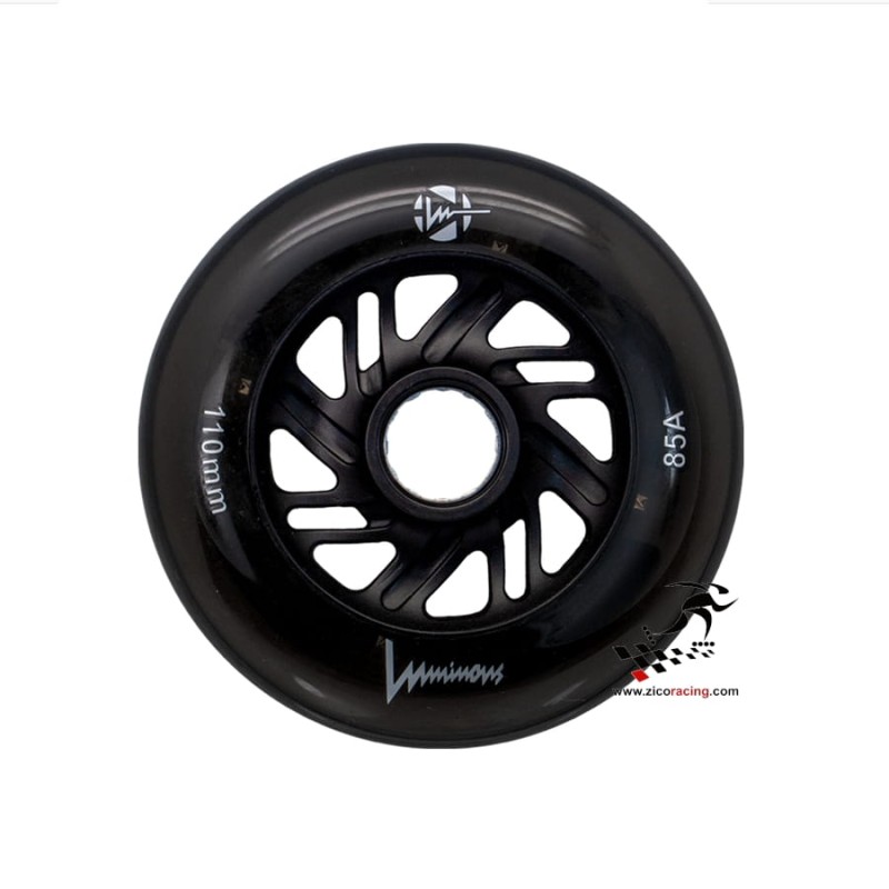 Kółka świecące do rolek FR Skates Luminous czarne 110mm 85a