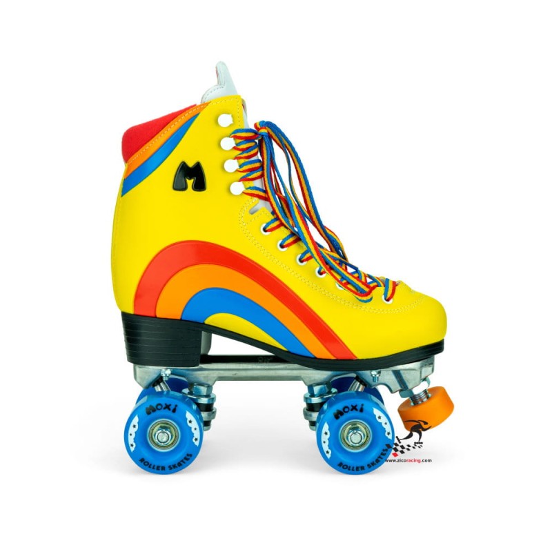 Wrotki Moxi Rainbow Rider Yellow - żółte bok