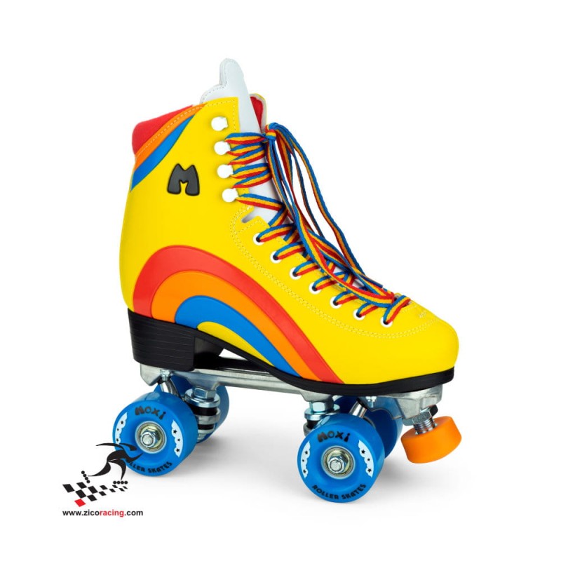 Wrotki Moxi Rainbow Rider Yellow - żółte bok kąt