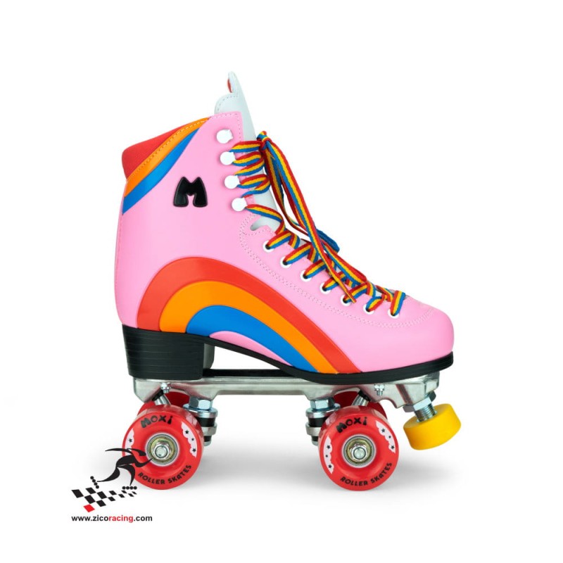 Wrotki Moxi Rainbow Rider Pink - różowe bok