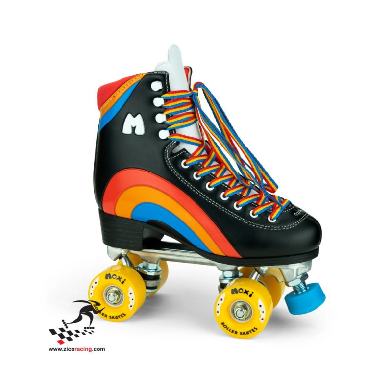 Wrotki Moxi Rainbow Rider Black - czarne bok kąt