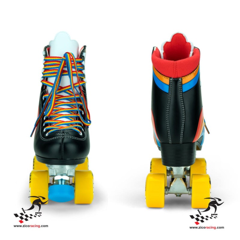 Wrotki Moxi Rainbow Rider Black - czarne przód i tył