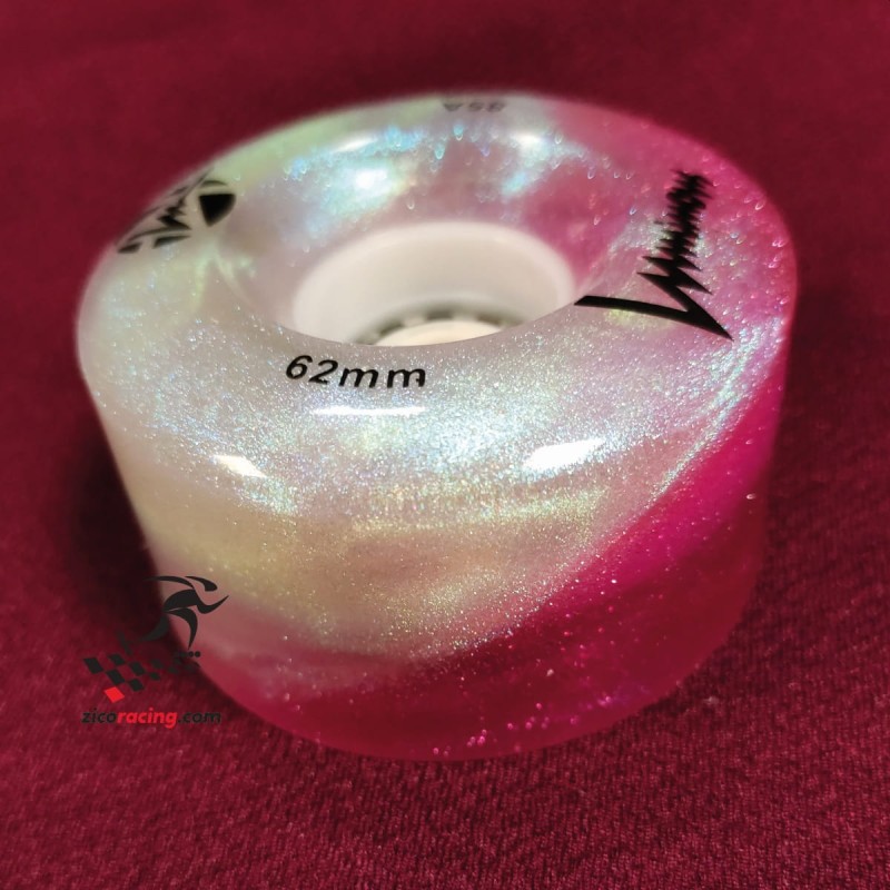 Kółka do wrotek świecące Luminous Cotton Candy 62mm 85a