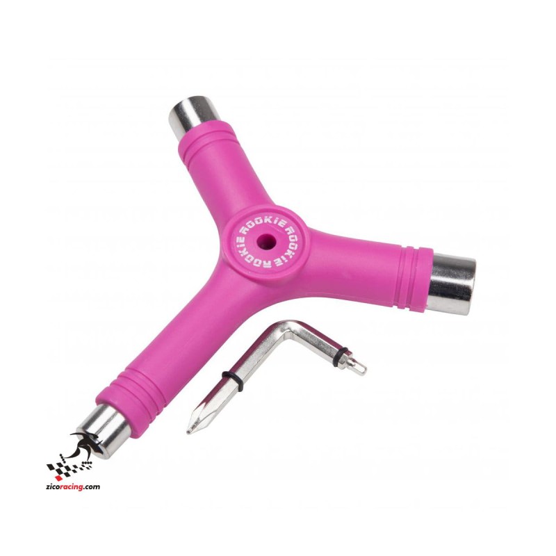 Klucz do wrotek i longboardów różowy