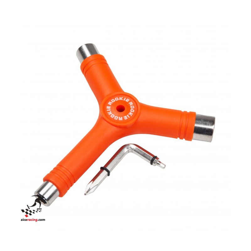 Klucz do wrotek i longboardów pomarańczowy