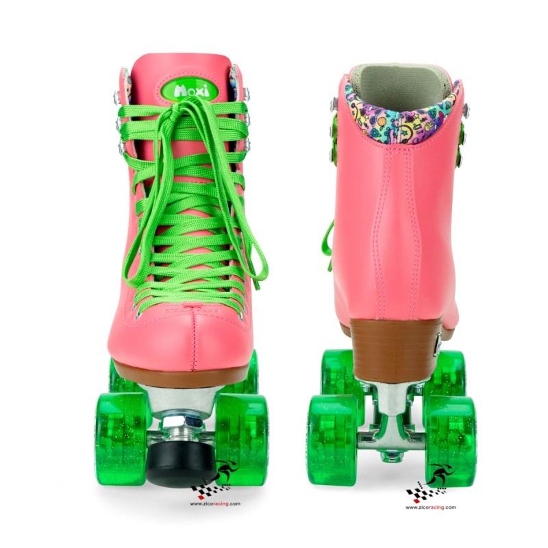 Wrotki Moxi Beach Bunny Watermelon - widok z przodu i tyłu