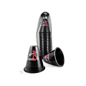 Pachołki - kubki do slalomu Seba - treningowe, czarne - slalom cones Dual Density 20 sztuk