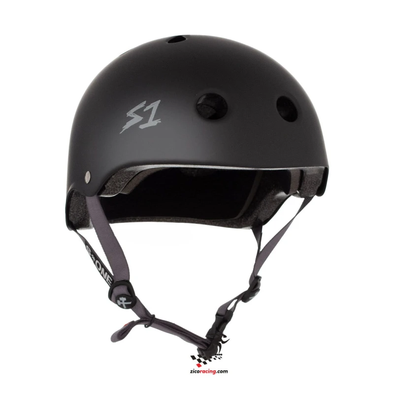 Kask S1 Lifer Black Matte z popielatymi paskami