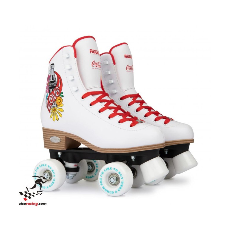 Wrotki Coca Cola białe para przód