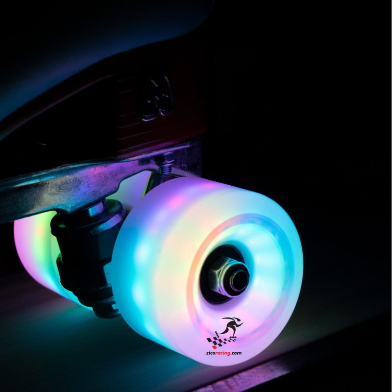 Świecące kółka do wrotek Moxi Cosmo Glow - na wrotkach