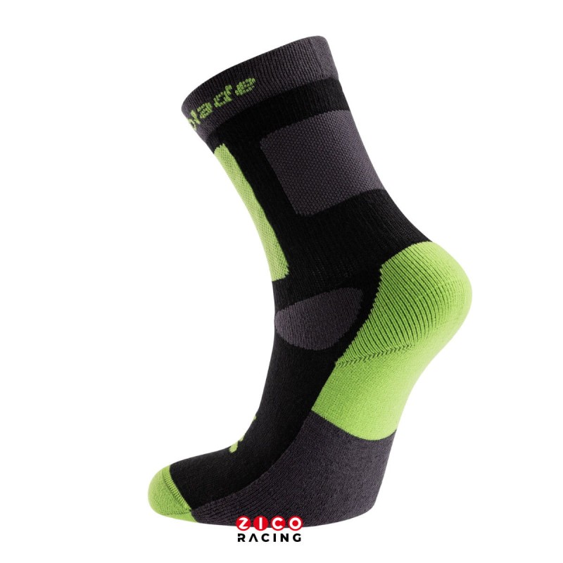 Skarpety Rollerblade dziecięce na rolki czarno zielone - widok z tyłu