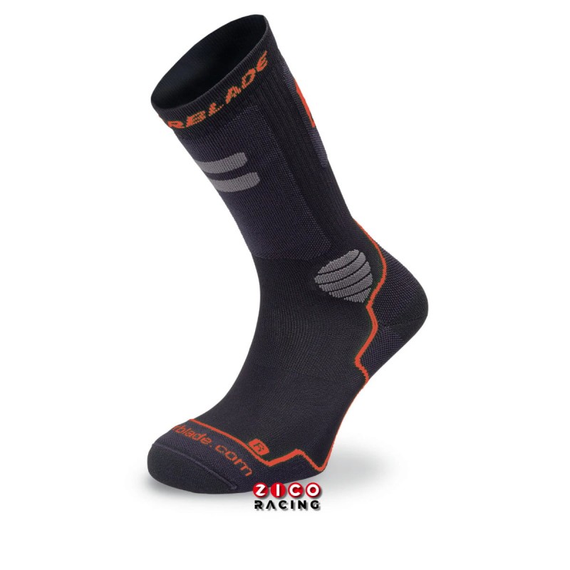 Skarpety do jazdy na rolkach Rollerblade High Performance czarno czerwone przód