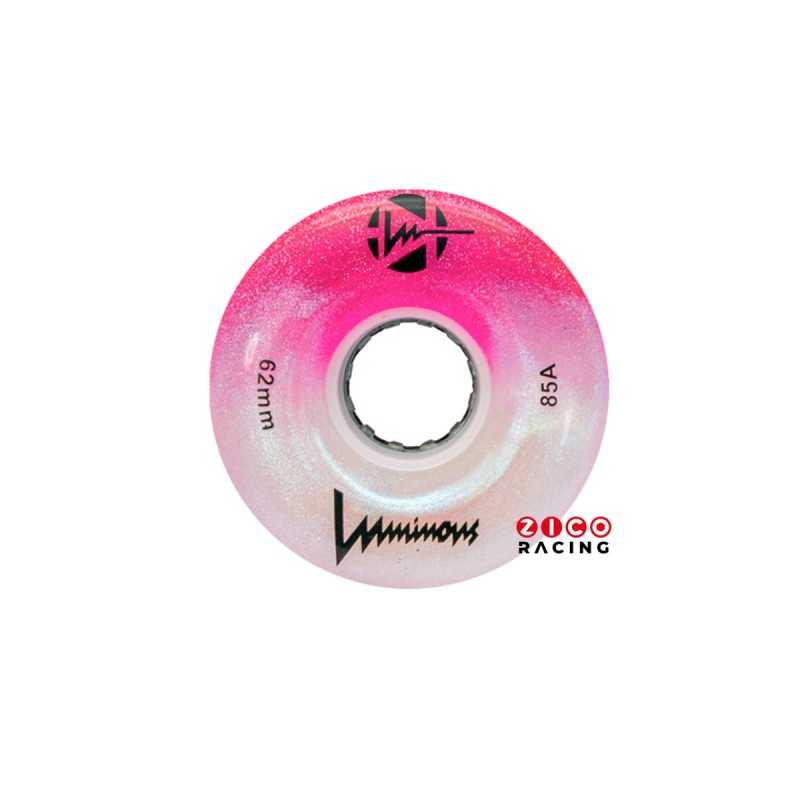 Kółka Luminous świecące do wrotek 62mm 85a Cotton Candy