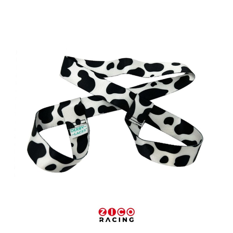 Smycz - nosidełko do wrotek - taśma we wzorze łat krowy