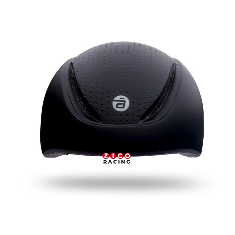 Kask marki Cadomotus model Alpha-3 w kolorze czarnym - widok z przodu