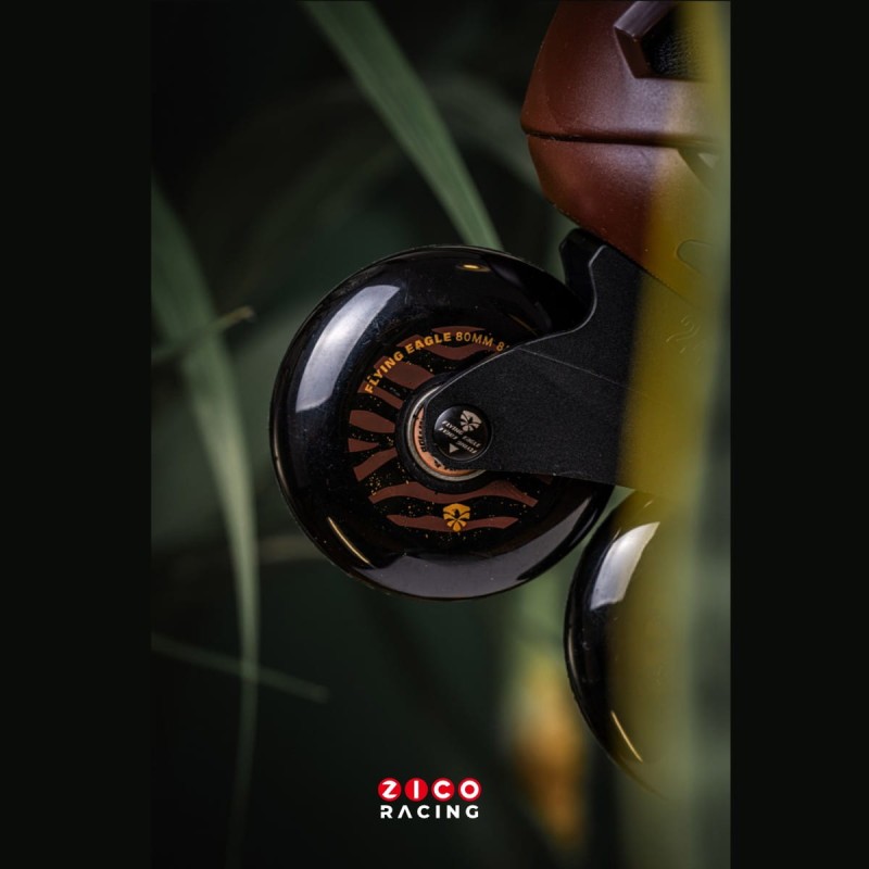 Rolki marki Flying Eagle model F7 Optimum brown widok tylnego kółka