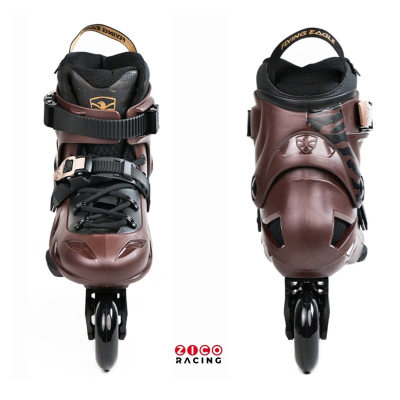 Rolki marki Flying Eagle model F7 Optimum widok z przodu oraz z tyłu