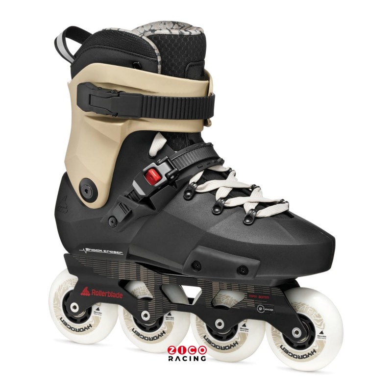 Rolki marki Rollerblade model Twister XT w kolorze czarno piaskowym w konfiguracji 4x80mm