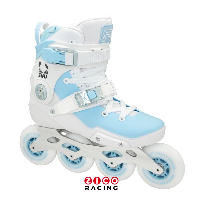Rolki marki FR Skates model NEO 1 LZ Promodel w kolorze biało błękitnym