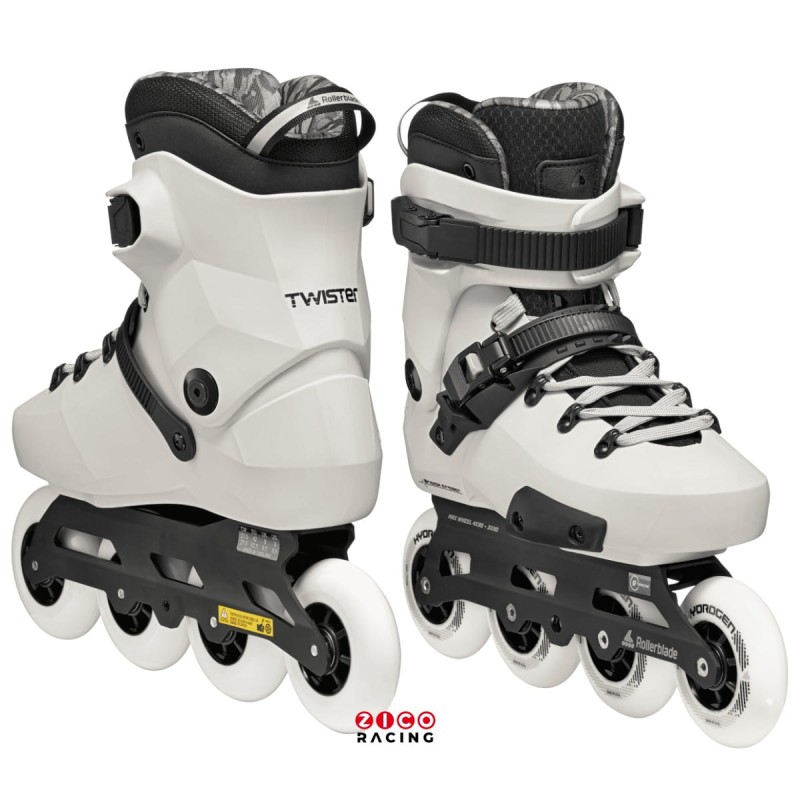 Rolki marki Rollerblade model Twister 90R 4x90mm 3x110mm - widok z tyłu i przodu