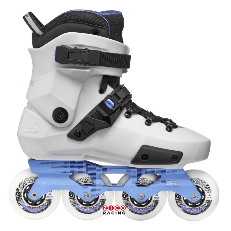 Rolki marki Rollerblade model Twister XT w kolorze perłowo fioletowym - widok z boku - kod produktu 86B0760130HE04