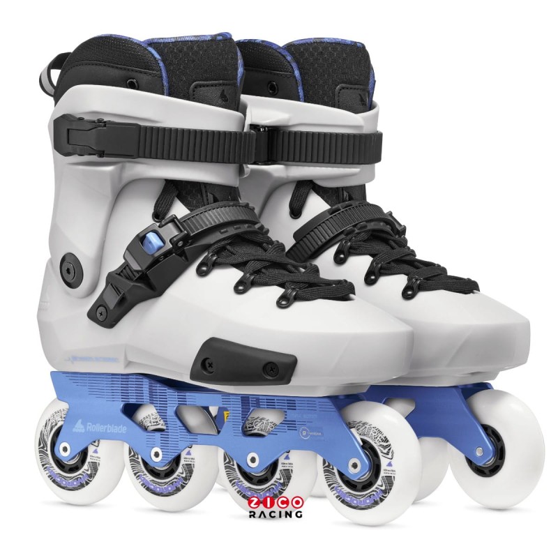 Rolki marki Rollerblade model Twister XT w kolorze perłowo fioletowym - widok pary rolek