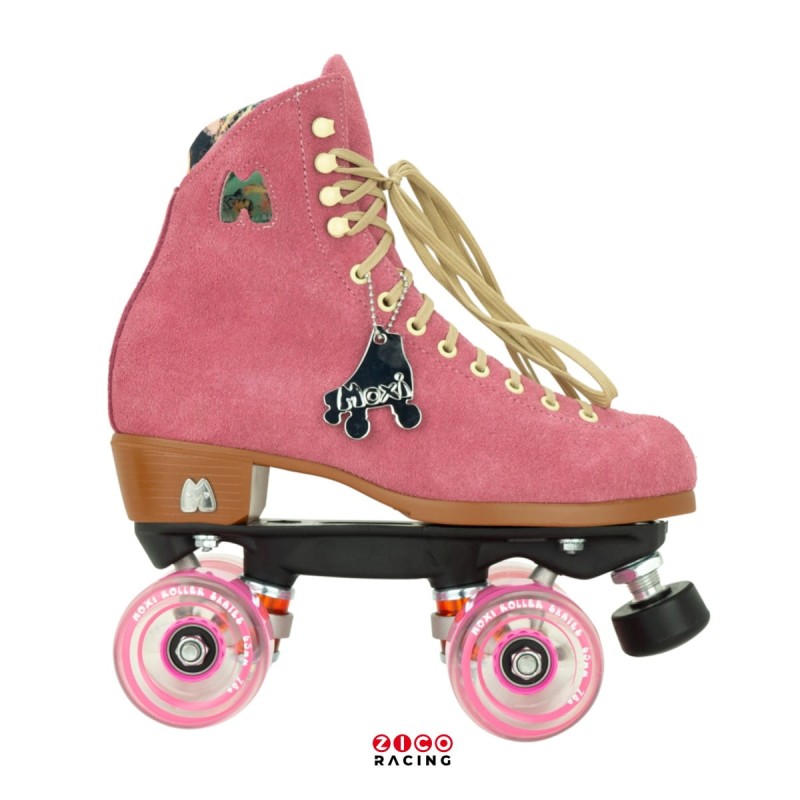 Wrotki marki Riedell model Moxi w kolorze Strawberry - widok z boku