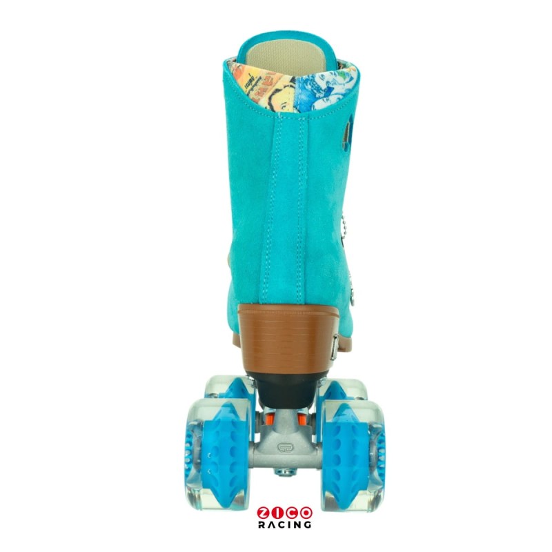 Wrotki marki Riedell model Moxi w kolorze True Blue - widok z tyłu