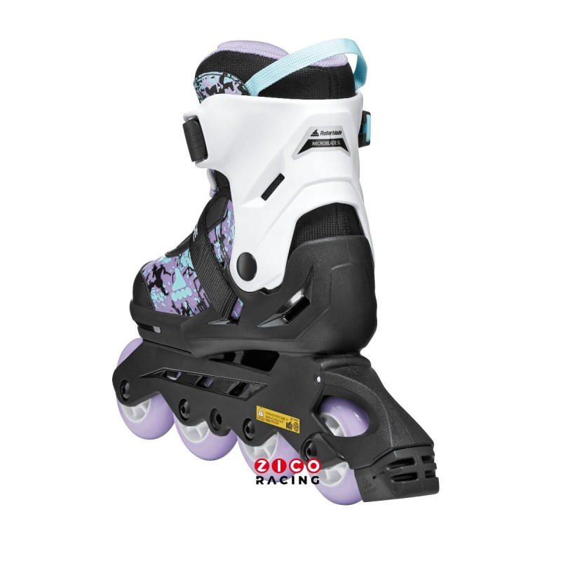Rolki dla dzieci marki Rollerblade model Microblade SL NZ09 - widok z tyłu pod kątem
