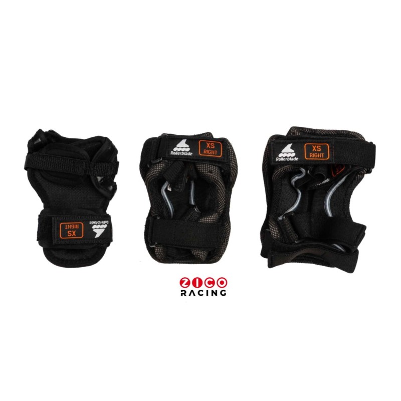 Komplet ochraniaczy dla dzieci marki Rollerblade model Skate Gear czarne - widok od strony wewnętrznej