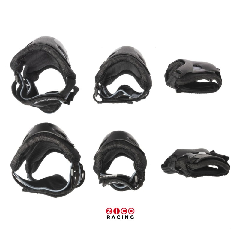 Komplet ochraniaczy marki Rollerblade model Skate Gear czarne - widok z góry i dołu
