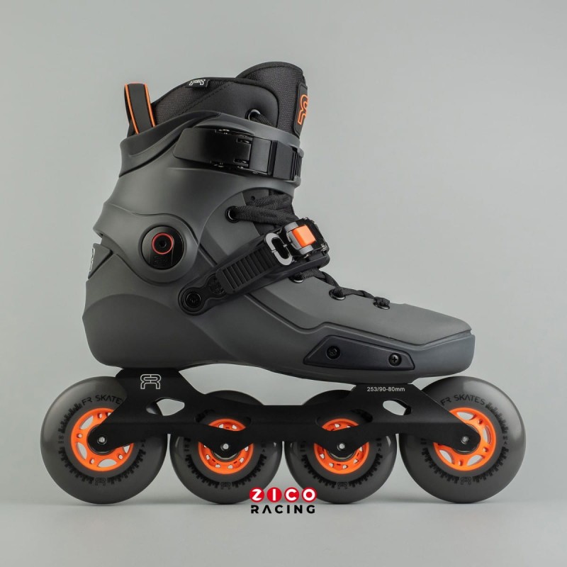 Rolki marki FR Skates model NEO Dual 9080 Promodel w kolorze dark grey - widok z boku.jpg