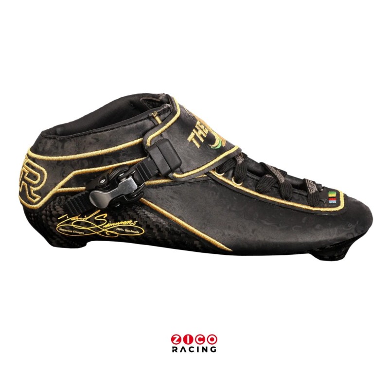Buty marki Simmons Rana Racing model The1 w kolorze czarnym - widok z boku