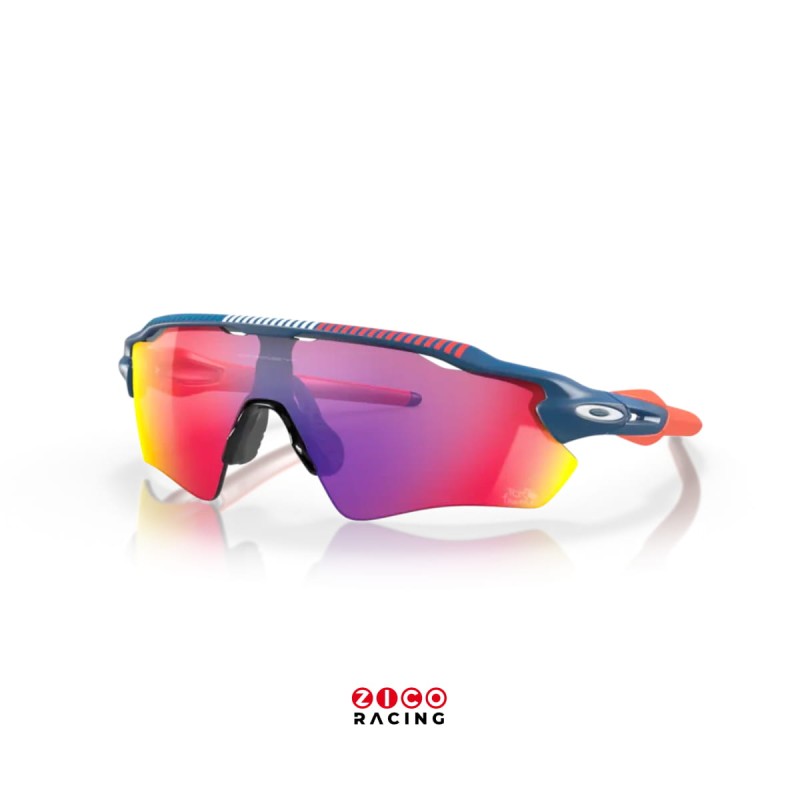 Okulary marki Oakley model Radar EV Path kod produktu OO9208-C3 TDF Poseidon Prizm Road - widok z przodu pod kątem