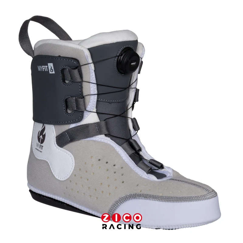 Rolki marki Powerslide model NEXT 90 PDS Asphalt Grey widok buta wewnętrznego Prime Dual Fit pod kątem