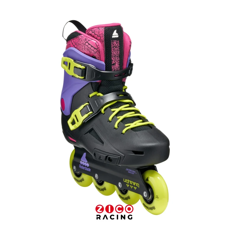 Rolki marki Rollerblade model Lightning TRS - widok z przodu pod kątem