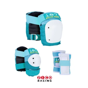 187 Killer Pads Junior Teal Six Pack - zestaw ochraniaczy dla dzieci