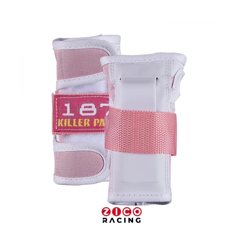 Ochraniacze marki 187 Killer Pads model Six Pack Combo Junior w kolorze pink - widok ochraniaczy na nadgarstki