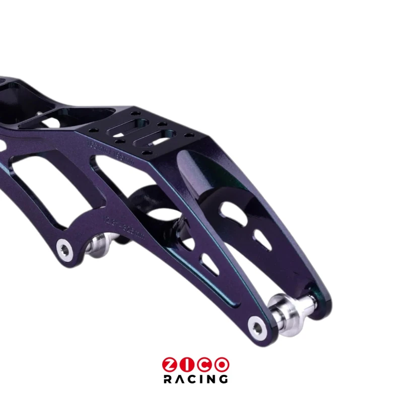 Szyny marki Simmons Rana Racing model Chamelleon HiLo 3x110mm 1x100mm widok usztywnienia w części przedniej szyny