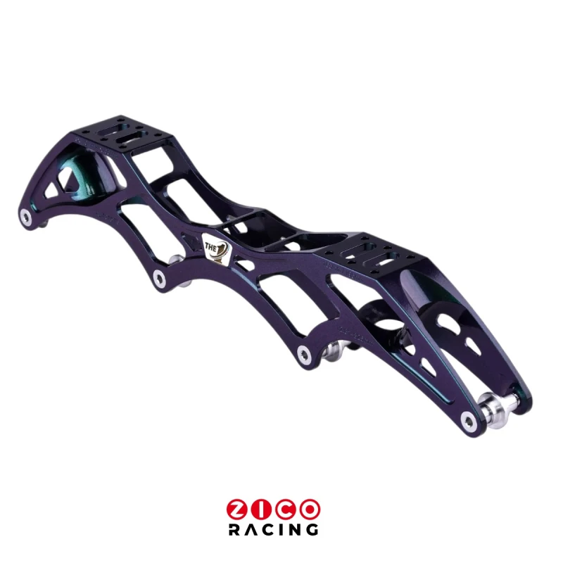 Szyny marki Simmons Rana Racing model Chamelleon HiLo 3x110mm 1x100mm widok z pod kątem