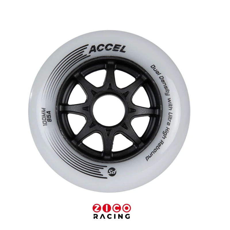 Kółka do jazdy szybkiej Powerslide model dwuwarstwowy Accel 100mm 85a - widok z boku