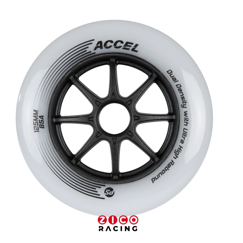 Kółka do jazdy szybkiej Powerslide model dwuwarstwowy Accel 125mm 85a - widok z boku